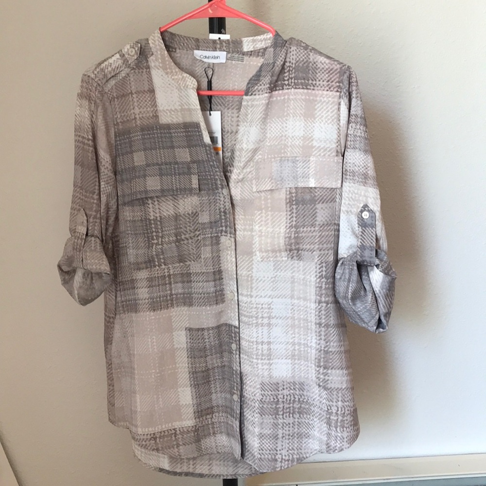 Calvin Klein Button Up Top